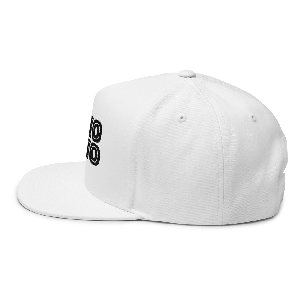 Sino Sino Embroidered Flat Bill Cap — Retro Stacked Logo Snapback