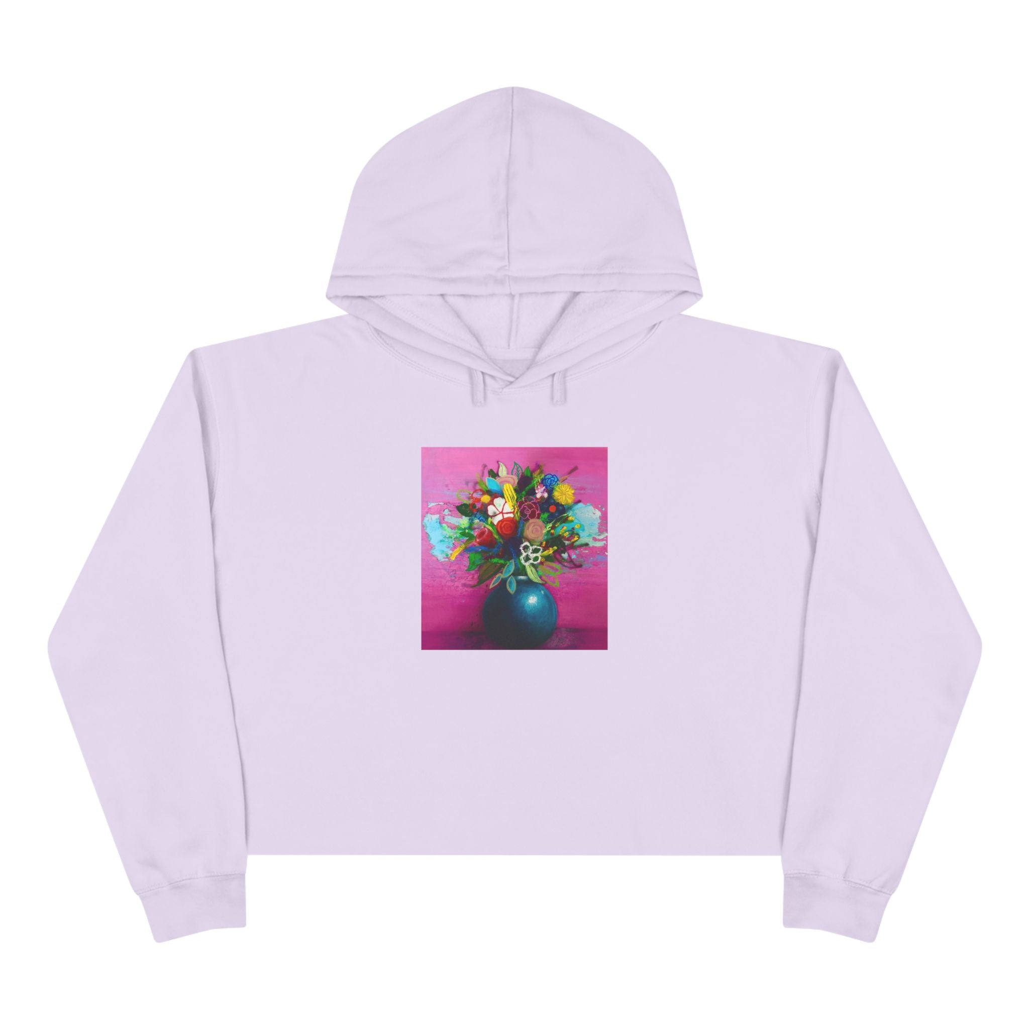 Flores de la Casita Rosa Crop Hoodie